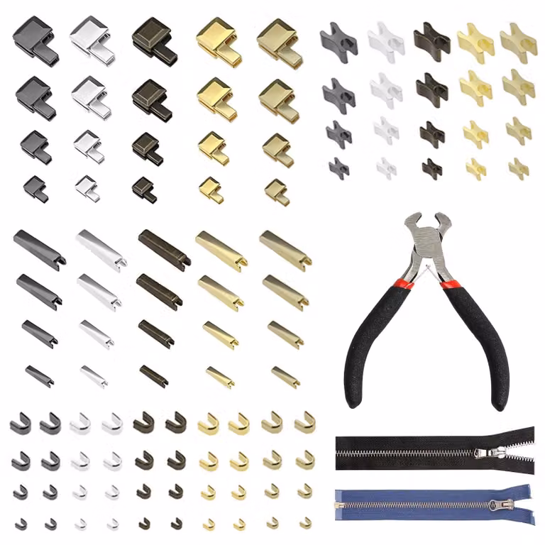 Kit di riparazione per cerniere, 101 pezzi, in metallo, con pinza