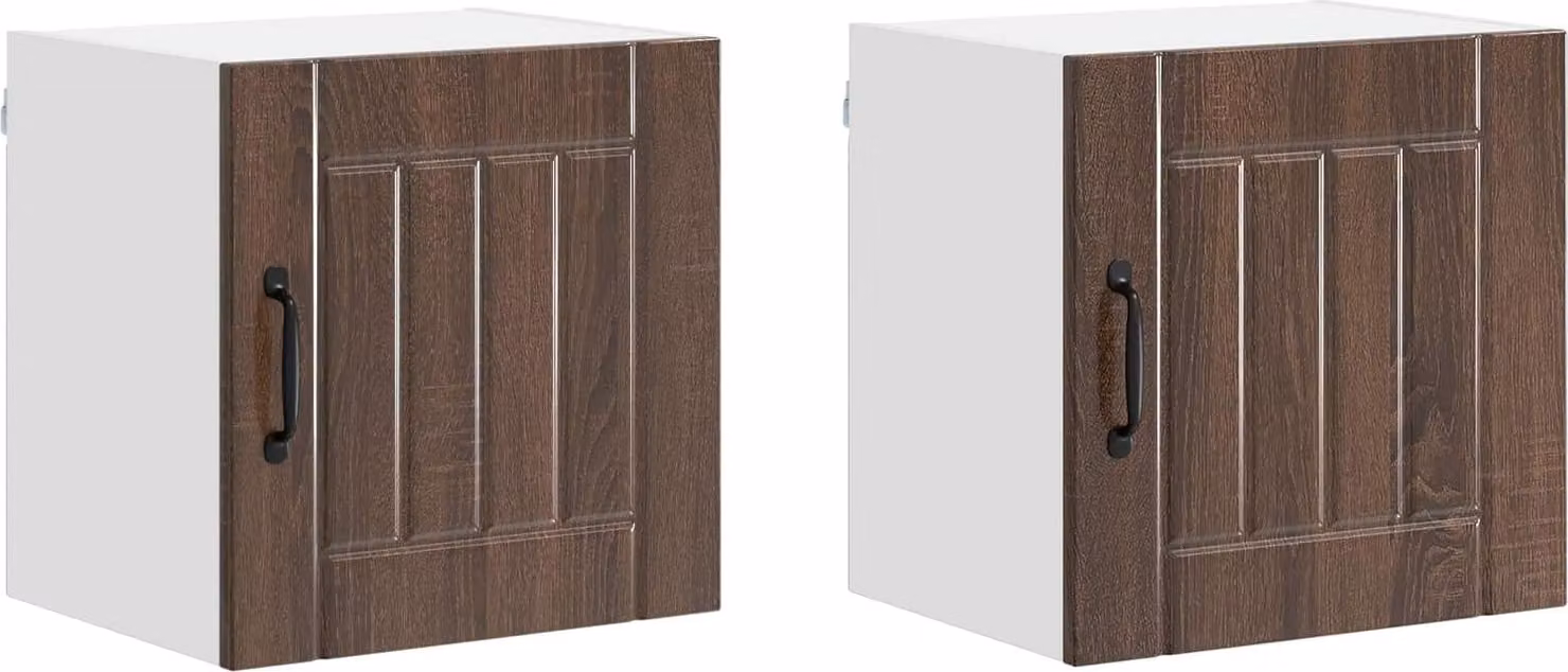 Armadietto a muro LUCCA 2 pcs Rovere Marrone 40 x 31 x 40 cm