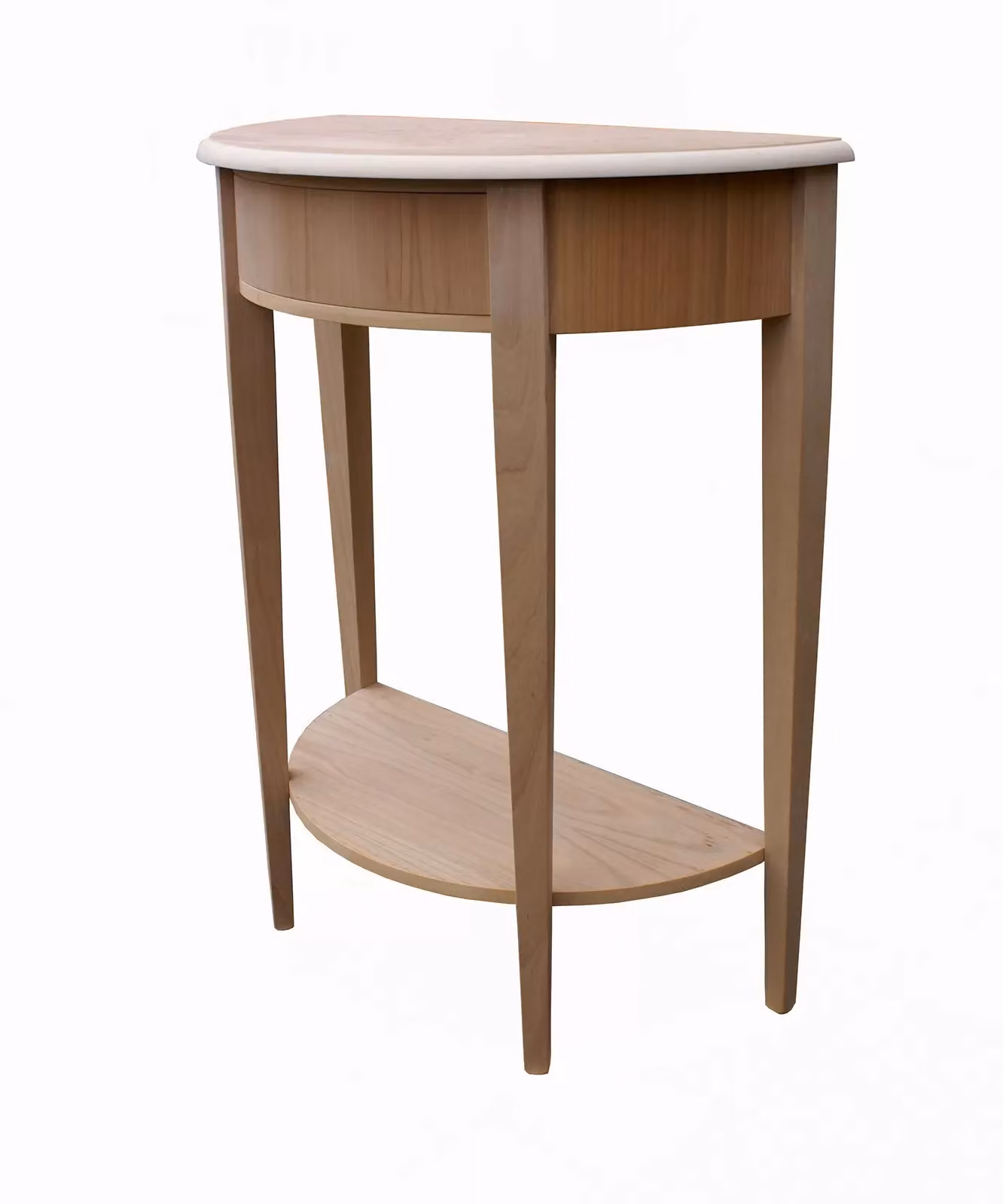 Consolle mezzaluna in legno di ciliegio con 1 cassetto Mobili 2G L: 67 cm, P: 33 cm, H: 75 cm – 1