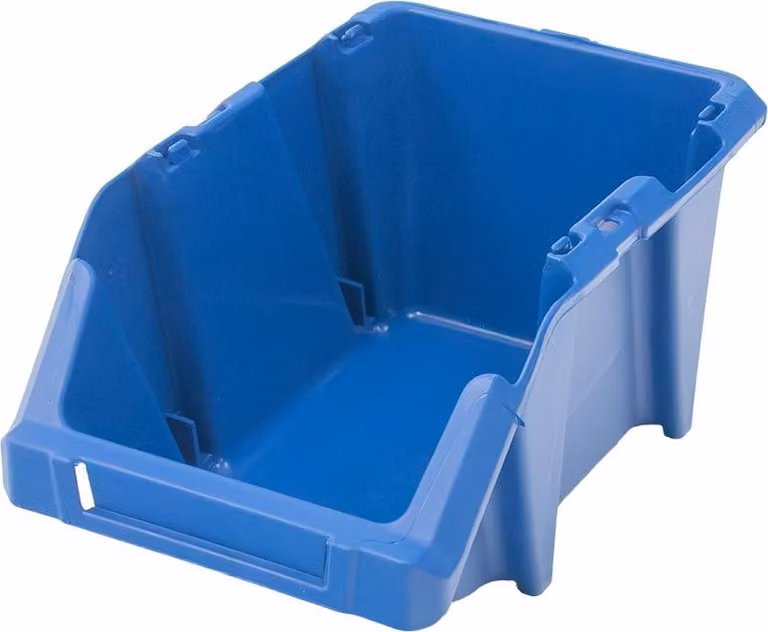Contenitore di stoccaggio Mega-M vaschetta da officina S in plastica 155x250x120 mm blu N