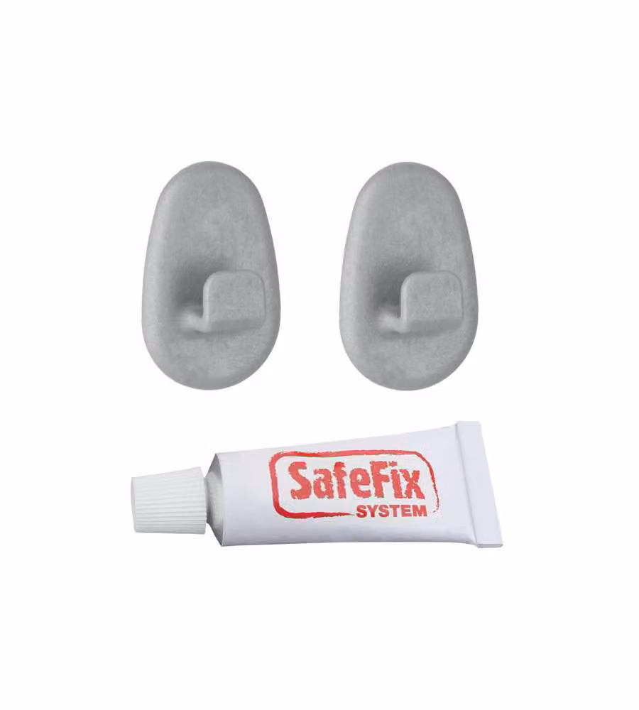 Gancio Polytherm Safe Fix Grigio Pz 2 Metaltex