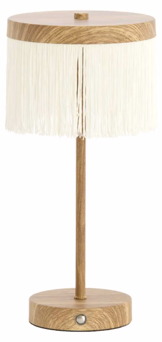 Lampada da tavolo - crema legno - LED - legno metallo - piccola lampada da tavolo ricaricabile - LED - 1892183 - Light & Living