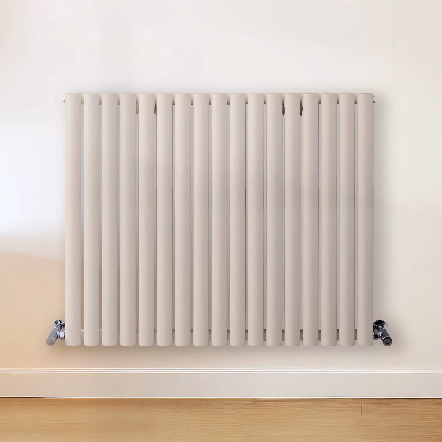 Radiatore di Design Orizzontale Bianco (Pearl Bianco) - 800mm x 1000mm - Pannello Doppio  - Revive