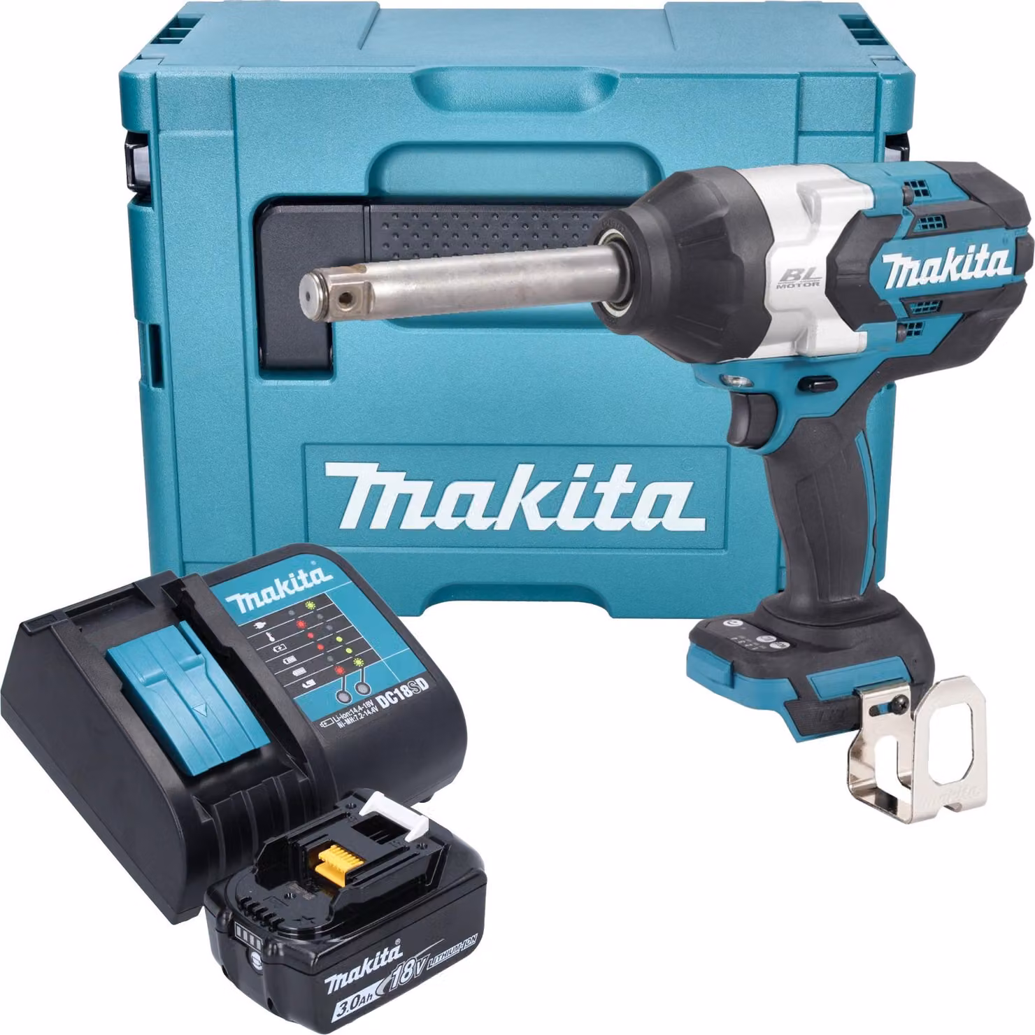 Makita DTW 1005 SF1J Avvitatore a impatto a batteria 18 V 1360 Nm 3/4" Brushless + 1x batteria 3,0 Ah + caricabatteria + Makpac