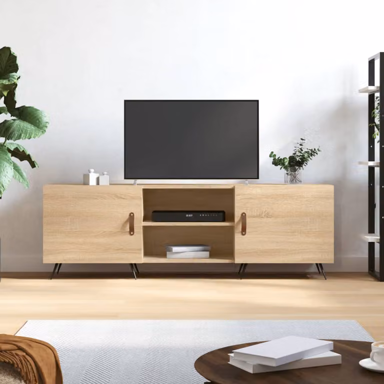 vidaXL Mobile Porta TV Moderno in Legno Rovere, L 150 x P 30 x H 50 cm