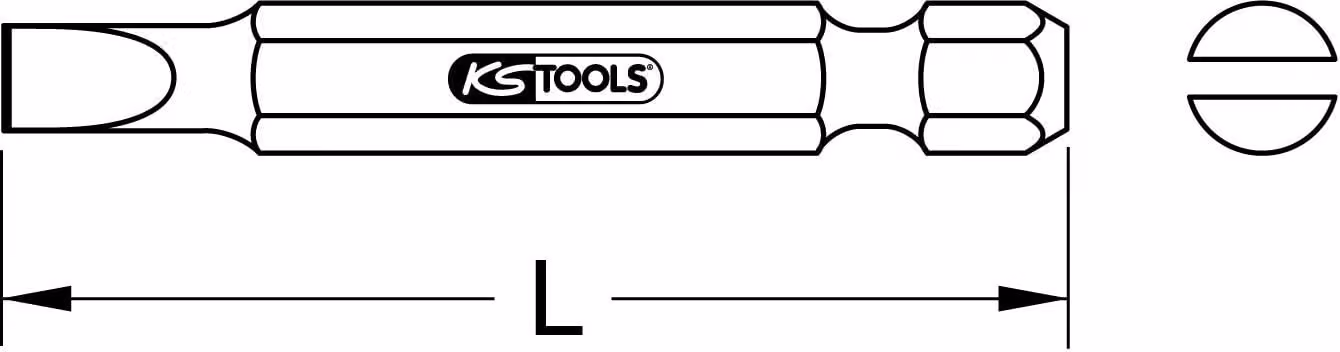 KS TOOLS Bit da 1/4" con intaglio 50 mm 11 mm - 911.3329