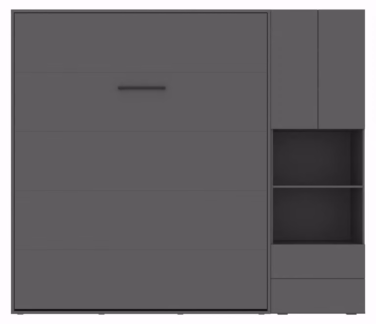 Letto a scomparsa SET M3 160x200 e armadio STA.2.0017 Antracite