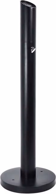 Posacenere a Colonna Ø32 cm in Metallo Nero Opaco 1,9L per Esterno