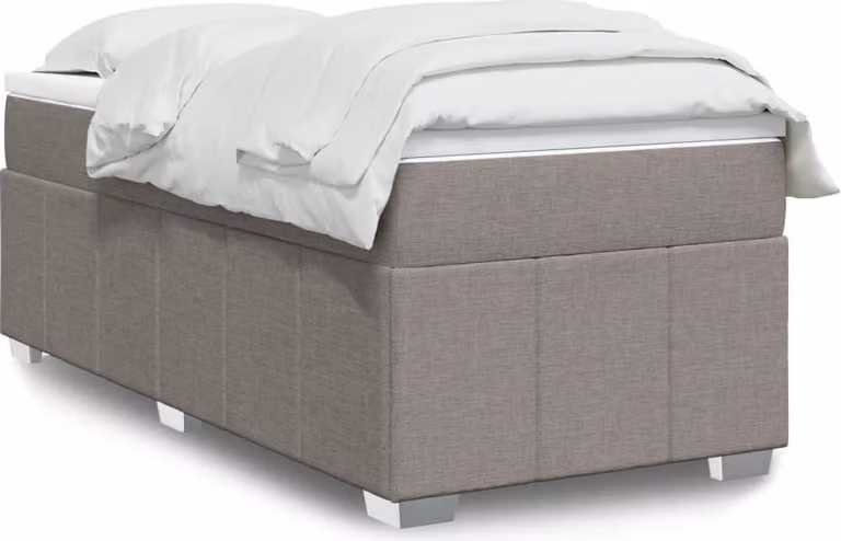 Maison Exclusive - Letto boxspring con materasso Taupe 100x200 cm Tessuto