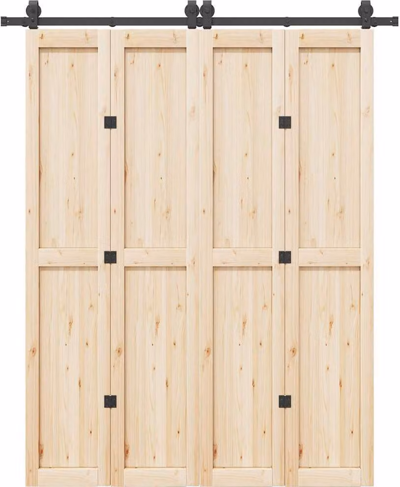 Kit di Binari per Porte Scorrevoli 183 cm Acciaio Nero
