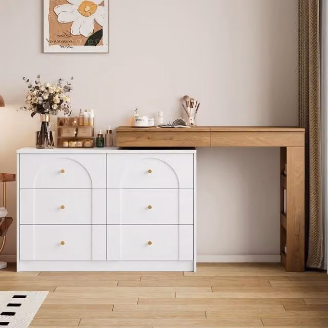 Scrivania Tocco con LED ¨C Minimal ¨C Bianco legno 105x40x80cm