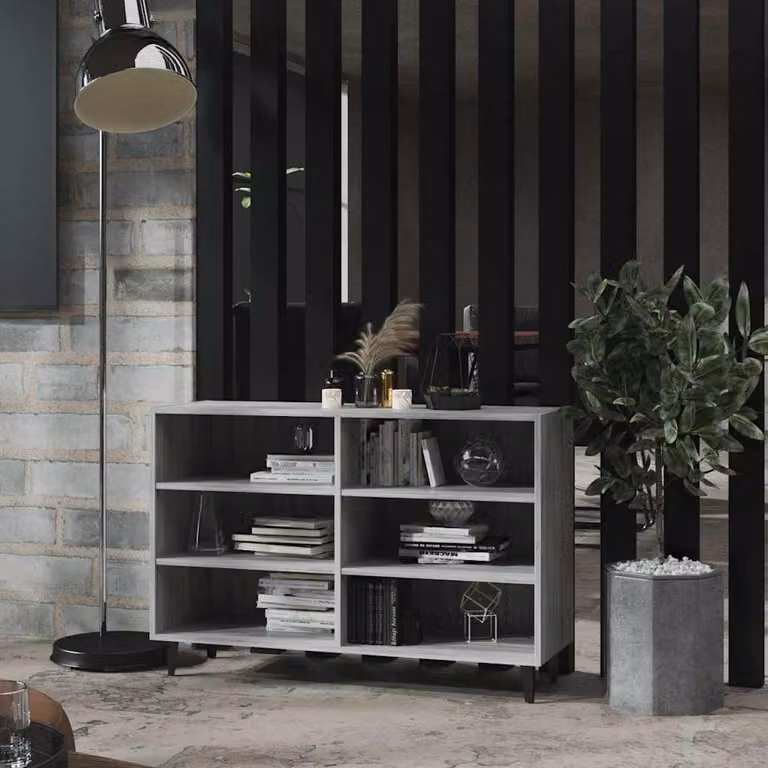 Credenza vidaXL in stile industrial Grigio Sonoma, L: 103,5 cm, P: 35 cm, H: 70 cm