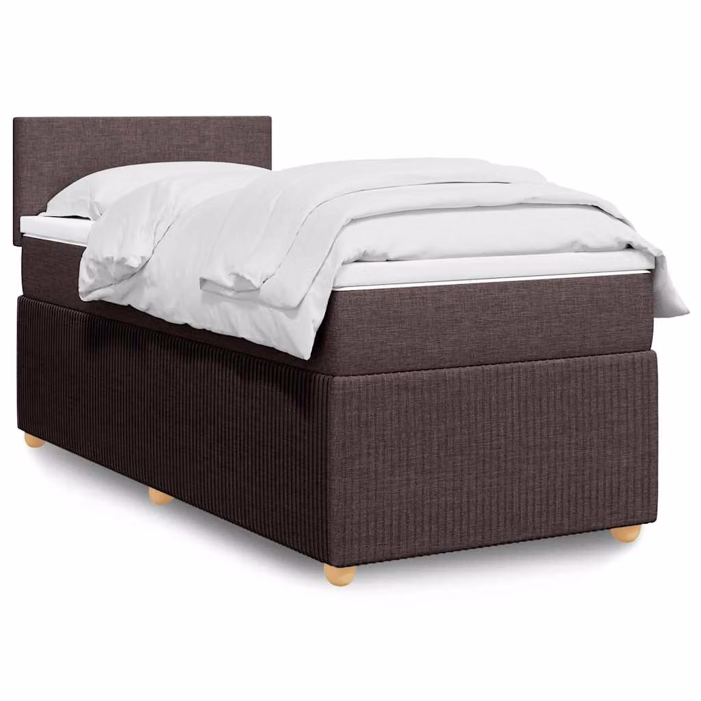 Letto Ibrido con Materasso a Molle Insacchettate vidaXL, Marrone e Bianco, L/P/H: 90 x 190 x 100,5 cm