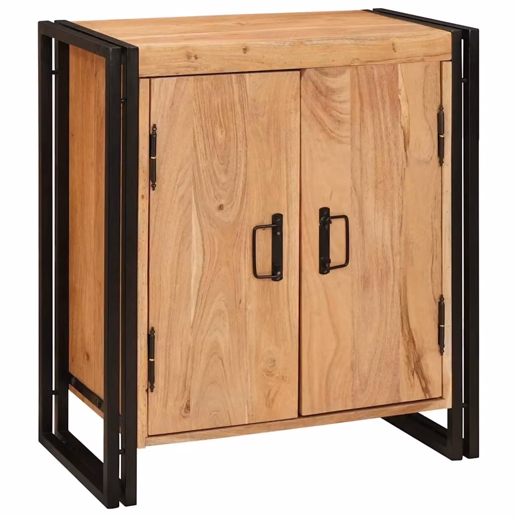Armadio in legno massello di acacia marrone vidaXL L/P/H: 76 x 35 x 66 cm – 2