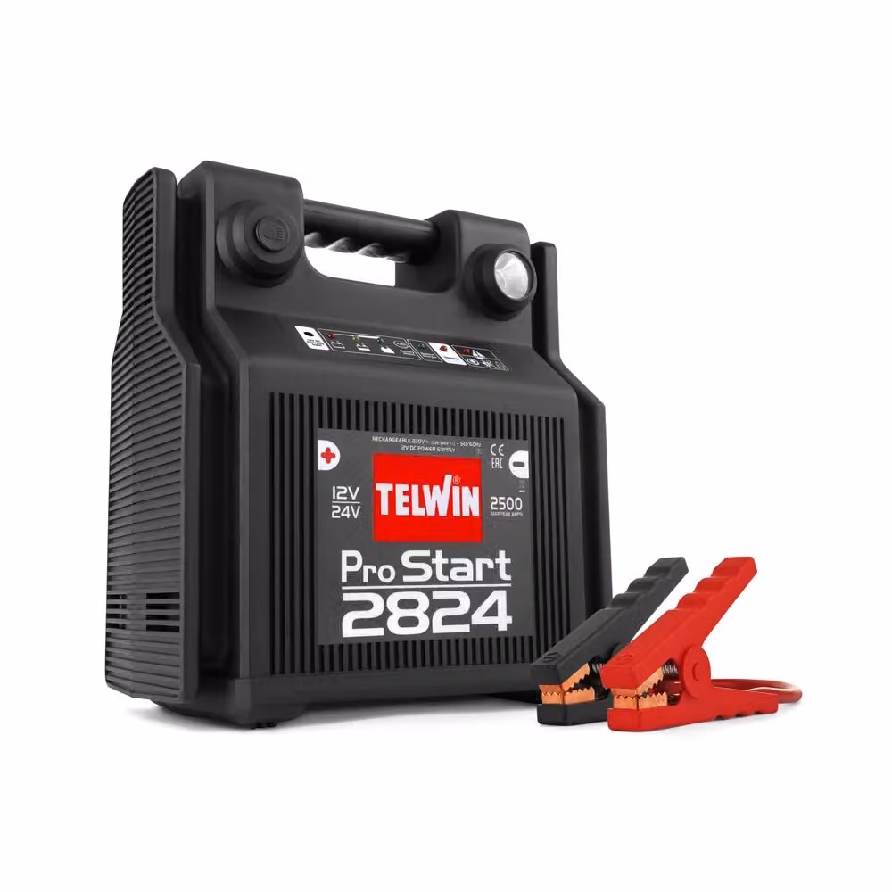 Avviatore portatile e caricabatterie Telwin Pro Start 2824 12V/24V 2500A nero – 2