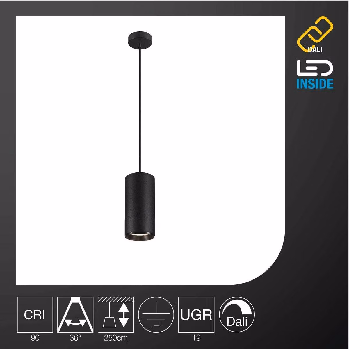 SLV Numinos Lampada a sospensione a LED nera XL