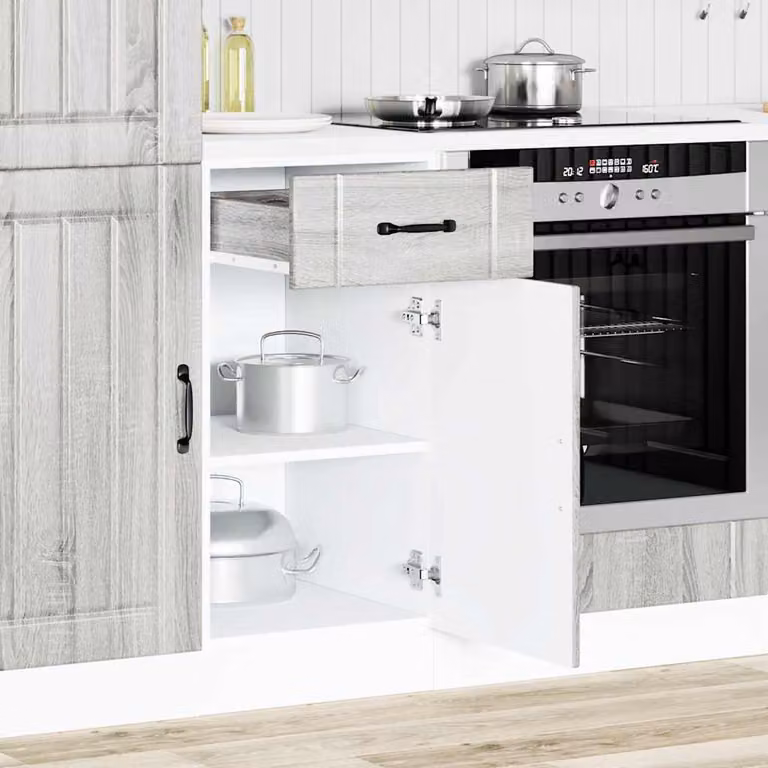 vidaXL Base da Cucina Lucca Grigio Sonoma in Legno Multistrato