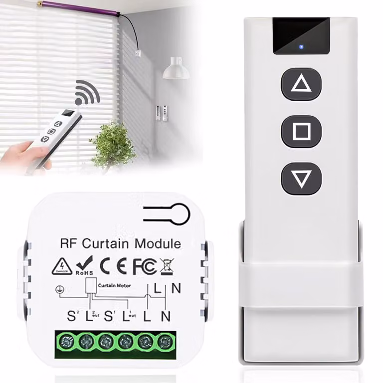 Kit di retrofit per il controllo wireless di avvolgibili: portata fino a 100 metri, interruttore per avvolgibili, persiane e tende da sole