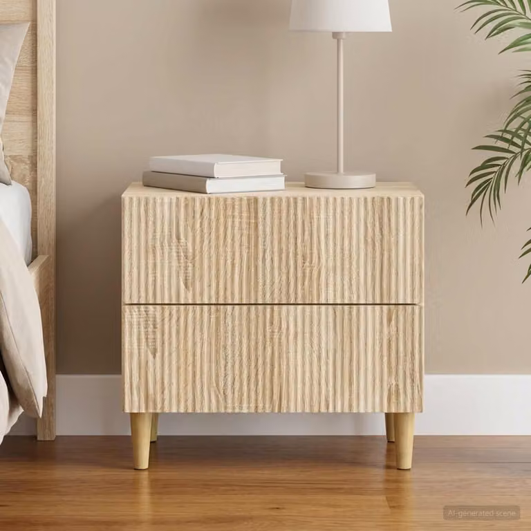 vidaXL Armadio da Notte con Cassetto in Rovere Sonoma L: 62 cm, P: 34,5 cm, H: 48 cm