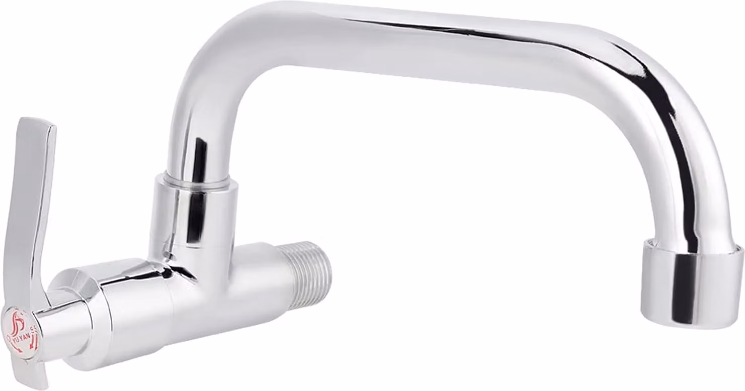 Rubinetto VIFERR, rubinetto da cucina a parete da G1/2 di pollice, rubinetto per acqua fredda per lavello (25 cm)
