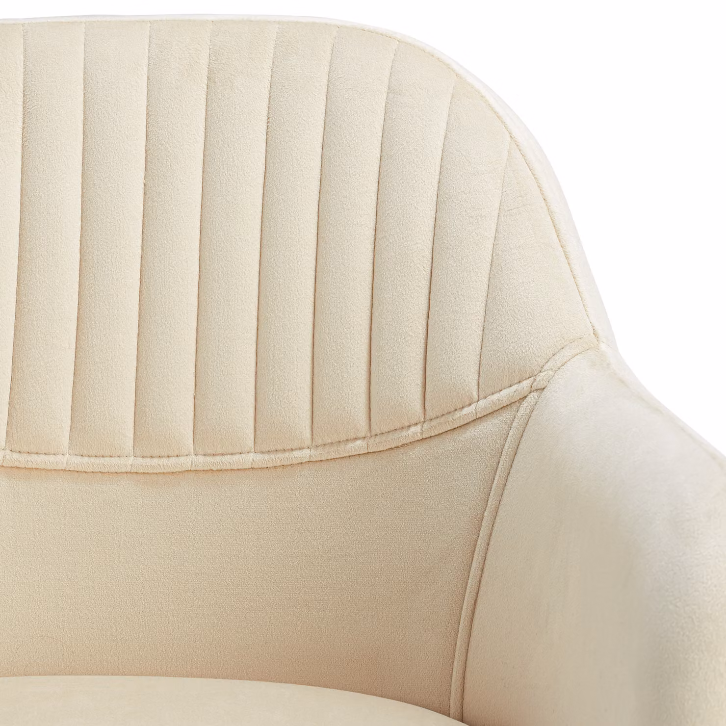Set di 2 sedie girevoli 360 gradi TecTake GmbH in velluto con braccioli, colore beige e nero