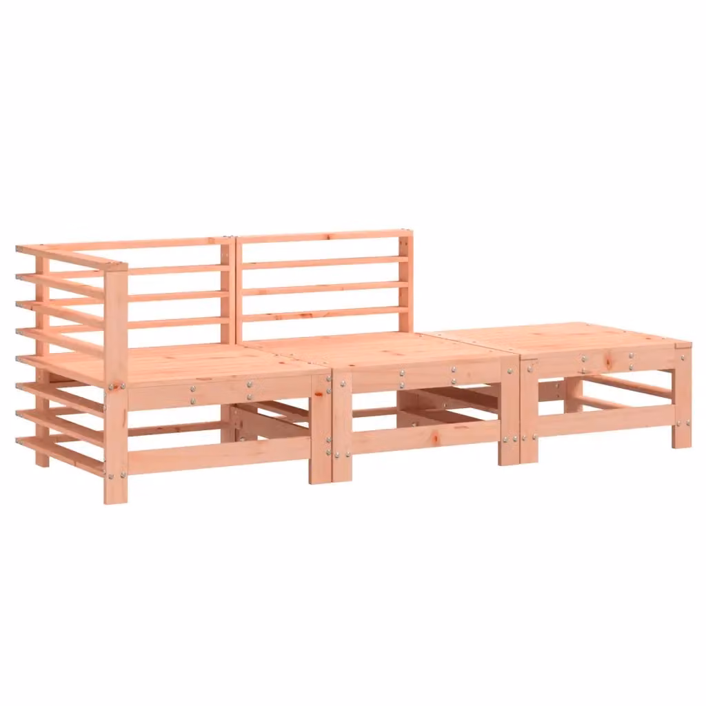 Set Salotto da Giardino vidaXL 3 pz in Legno Massello Marrone con Cuscini – 2