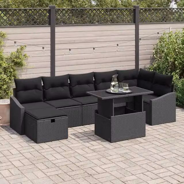 Set Divano da Giardino 8 pz polyrattan 3359850