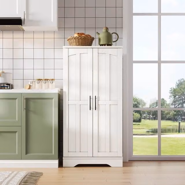 Armadietto base da cucina Zephmum con illuminazione integrata e ante a battente, Bianco opaco, L: 120 cm, P: 40 cm, H: 40 cm