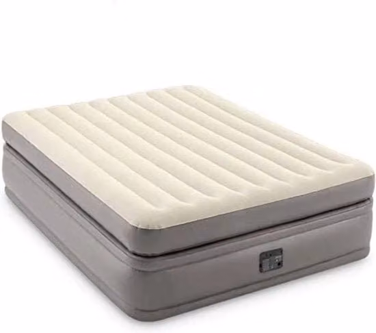 Letto aeree 2 posti - Pomp integrata - Letto aereo autoinflante - Matrimoniale autoinflante - 152 cm x 203 cm x 51 cm Grigio