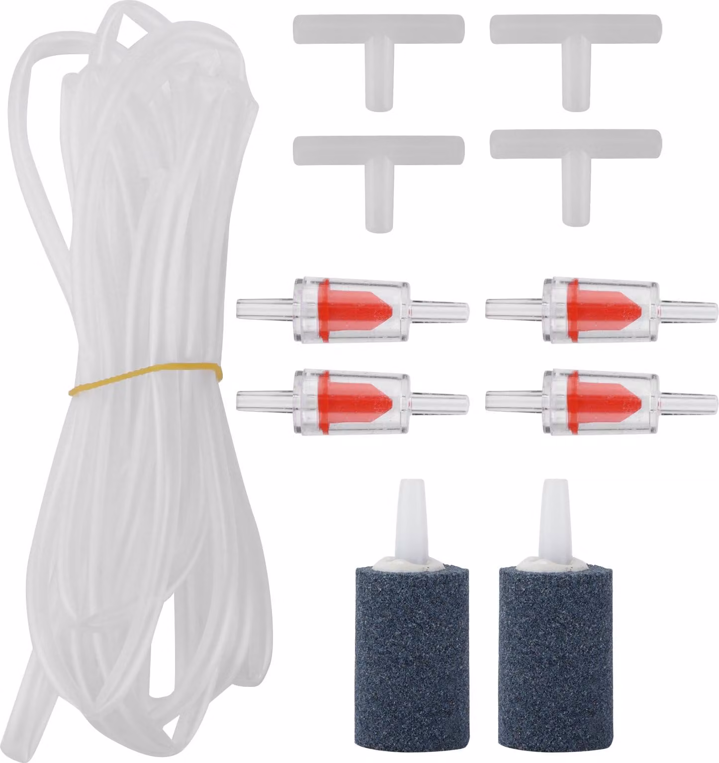 Accessori per pompe d'aria per acquari - Kit di attrezzature con pietre per valvole a scacchiera Tubo dell'acqua