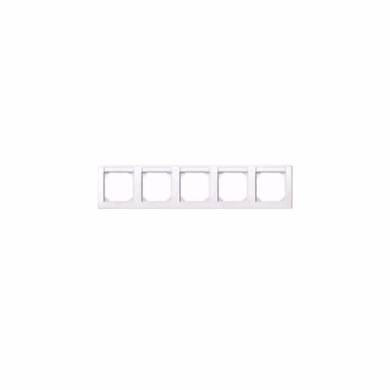 MERTEN 471525 Cornice a 5 moduli orizzontale, bianco attivo lucido