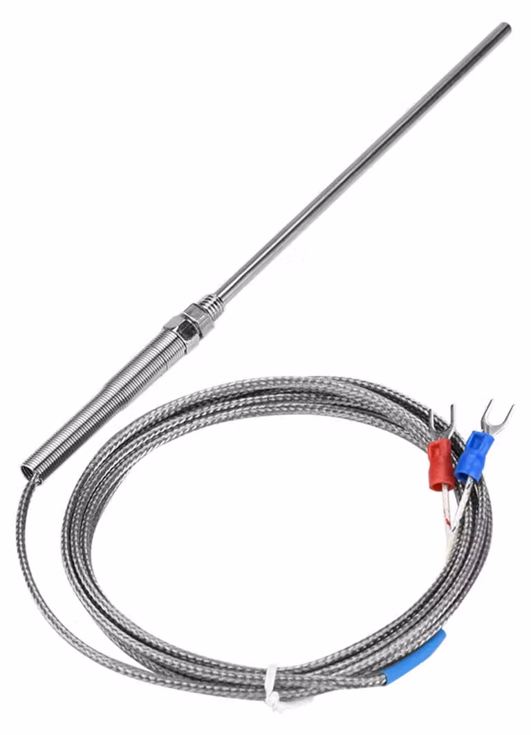 Filettatura M8, tipo K, termocoppia, sensore di temperatura a sonda da 150 mm, cavo 0-400 ℃ (2 m)