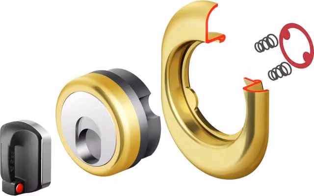 Serratura magnetica cilindrica DISEC MR 500F Defender colore oro
