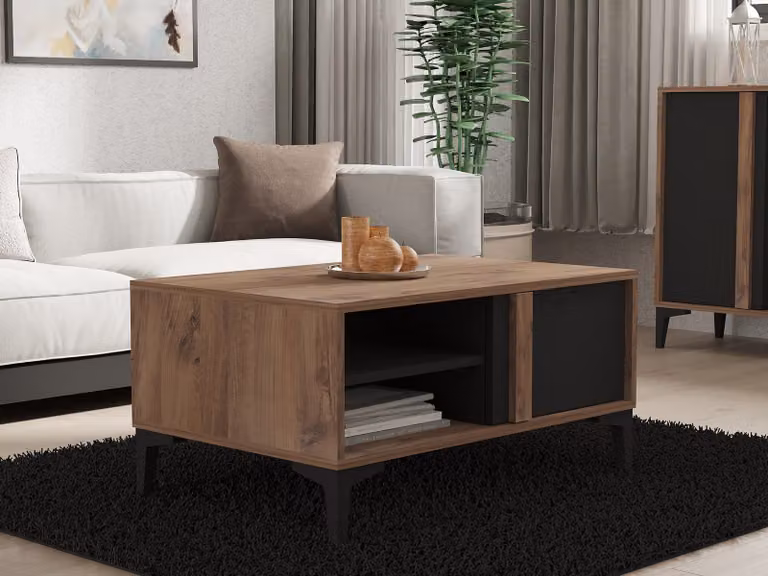 Skye Decor, Sonay, tavolino da caffè, 100 % MELAMIN COATED SLIPBOARD, Atlantic, 90 x 60 x 45 cm