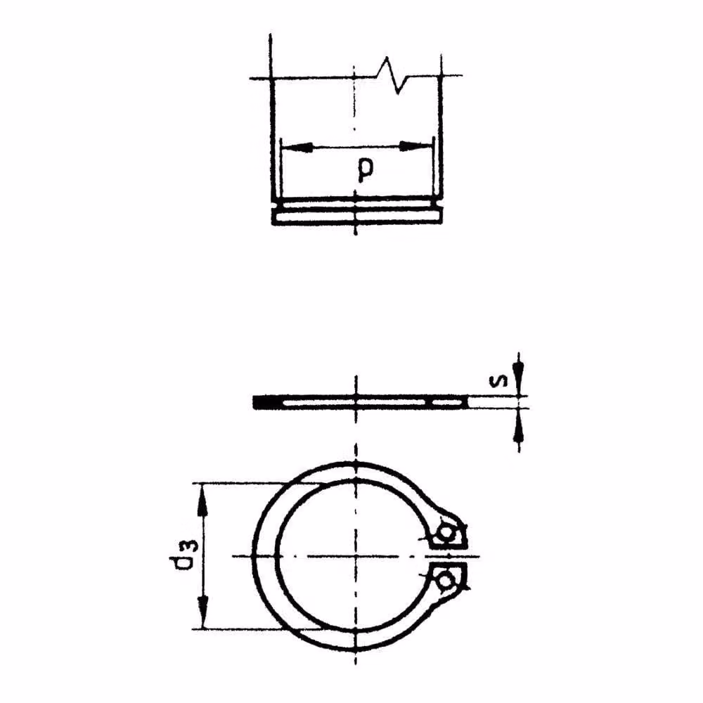 TOOLCRAFT 9 D471 194748 Anelli di sicurezza Diametro interno: 8,4 mm DIN 471 Acciaio per molle 100 pz.