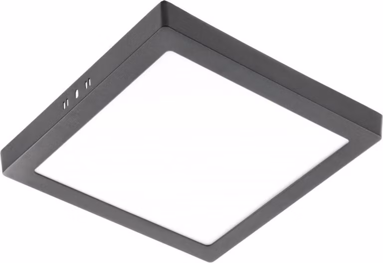 Lampada da soffitto a LED da 24 W, da incasso, pannello da soffitto, modello quadrato nero | 300 mm | Bianco neutro | 2000 lumen