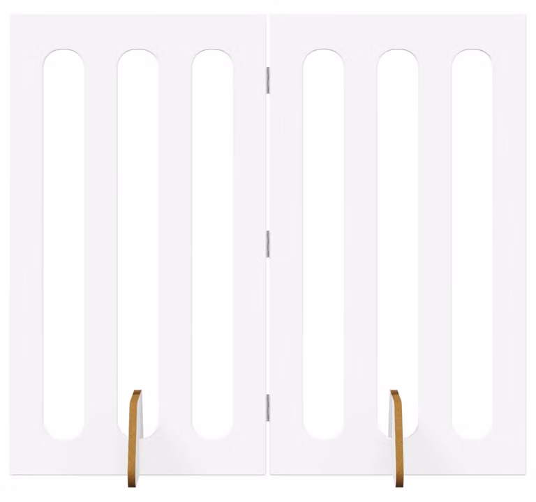 Recinto pieghevole per animali 2 pcs Bianco 100,5 x 38 x 90 cm