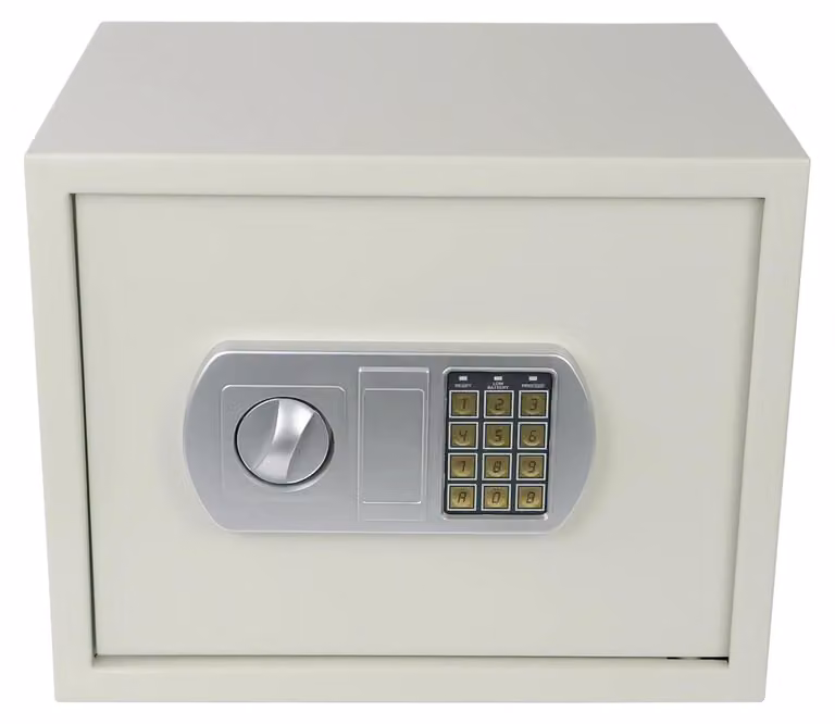 Cassaforte da incasso, serratura elettronica e chiave di emergenza, SecureBox-50