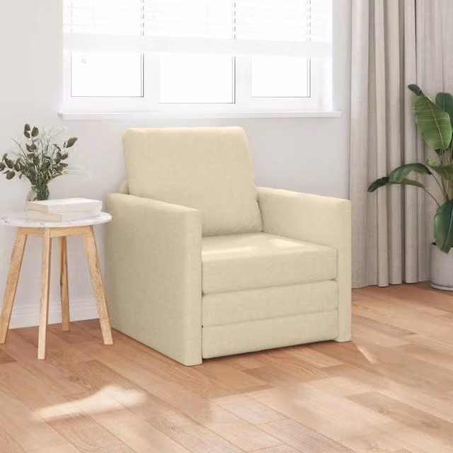 Divano letto moderno vidaXL in tessuto beige L: 74 cm, P: 77 cm, H: 81 cm