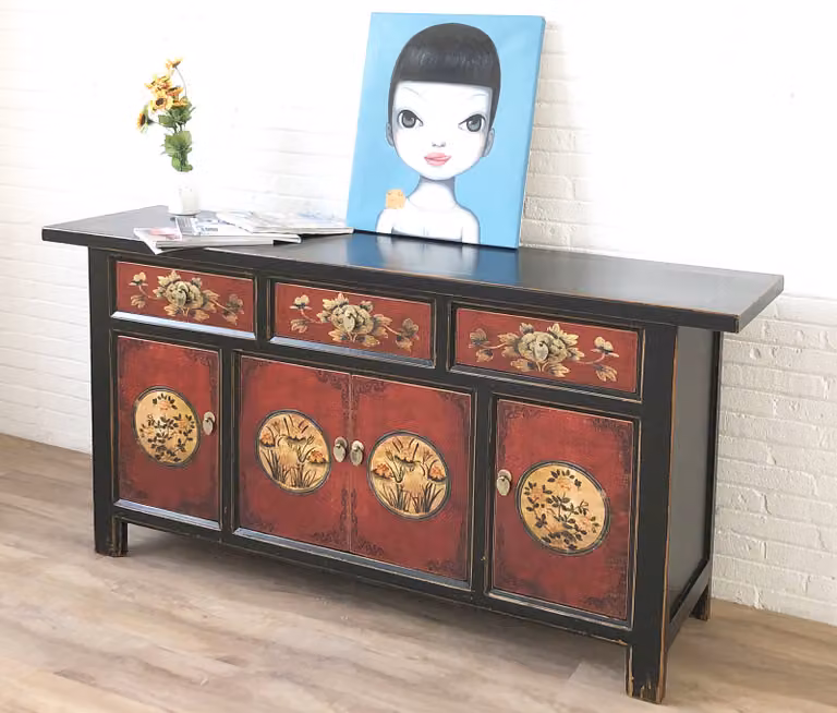 OPIUM OUTLET Mobile cassettiera cinese asiatico orientale, completamente assemblato