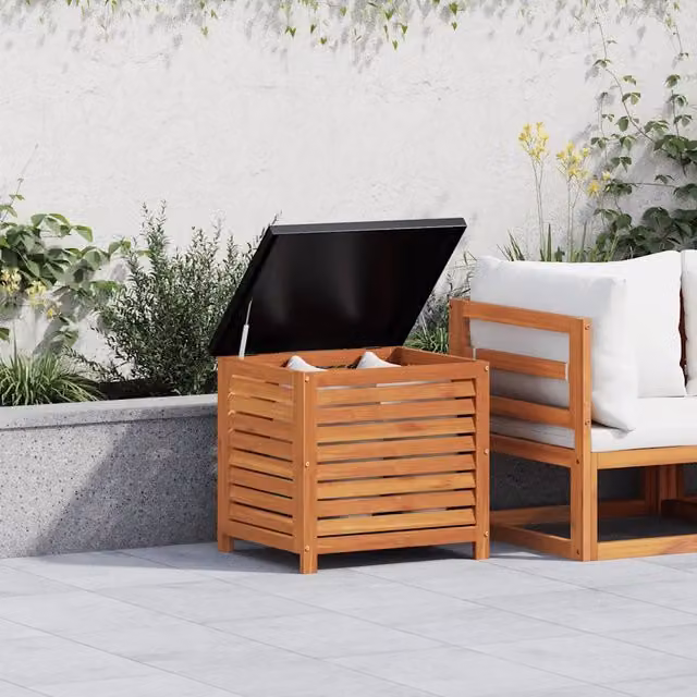 Contenitore da giardino moderno vidaXL in legno oliato marrone L: 60 cm, P: 50 cm, H: 55 cm – 1