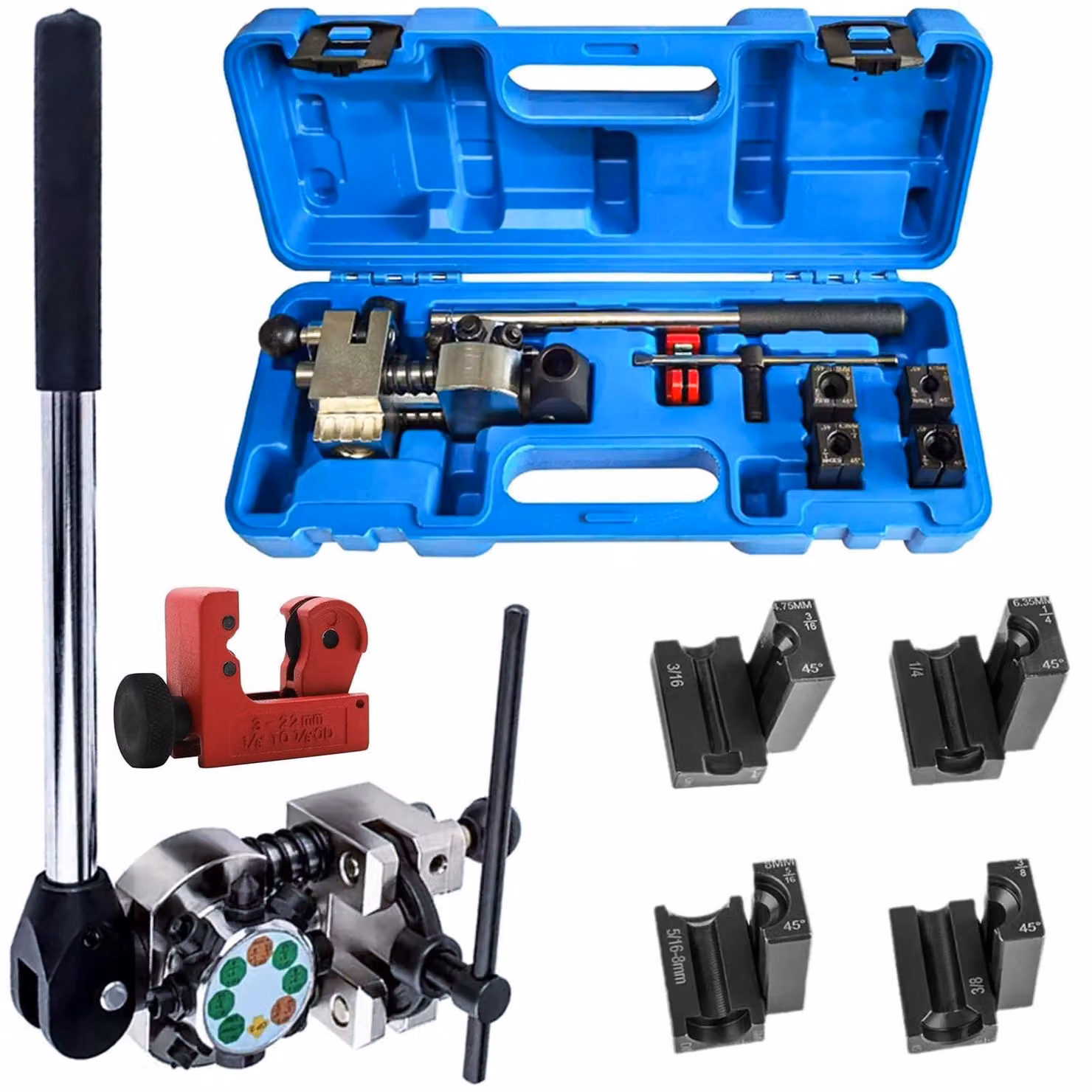 Kit professionale per la manutenzione dei tubi dei freni, completo di 4 lame di taglio