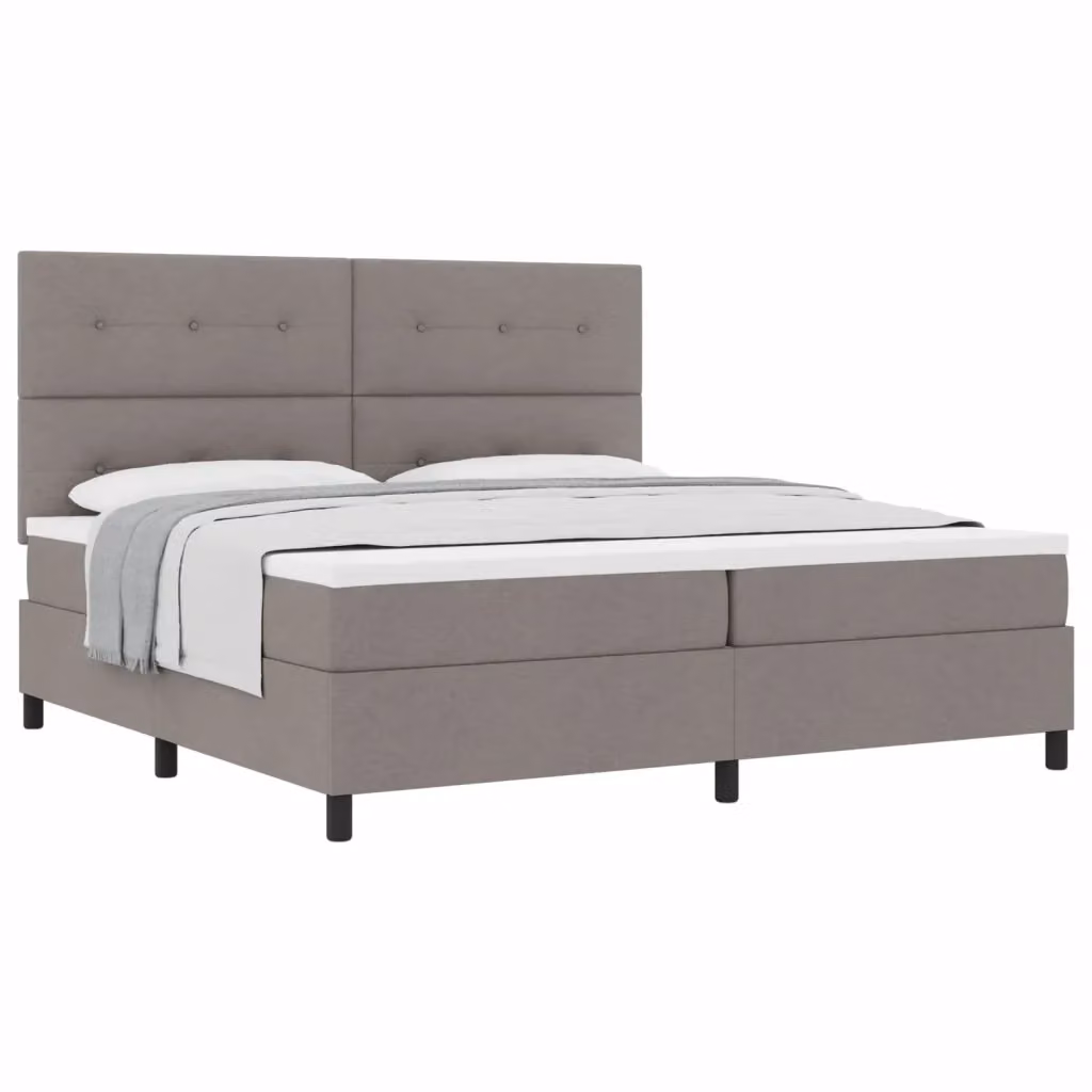 Letto a molle con testiera Talpa vidaXL in tessuto beige o grigio L: 200 cm, P: 200 cm, H: 280 cm – 2