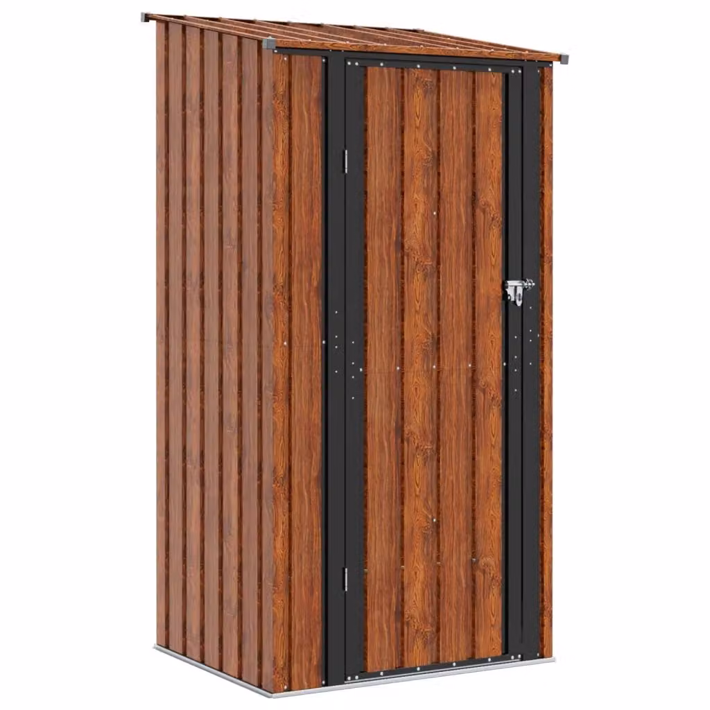 Casetta da giardino moderna vidaXL in metallo marrone L: 103 cm, P: 86 cm, H: 200 cm – 2