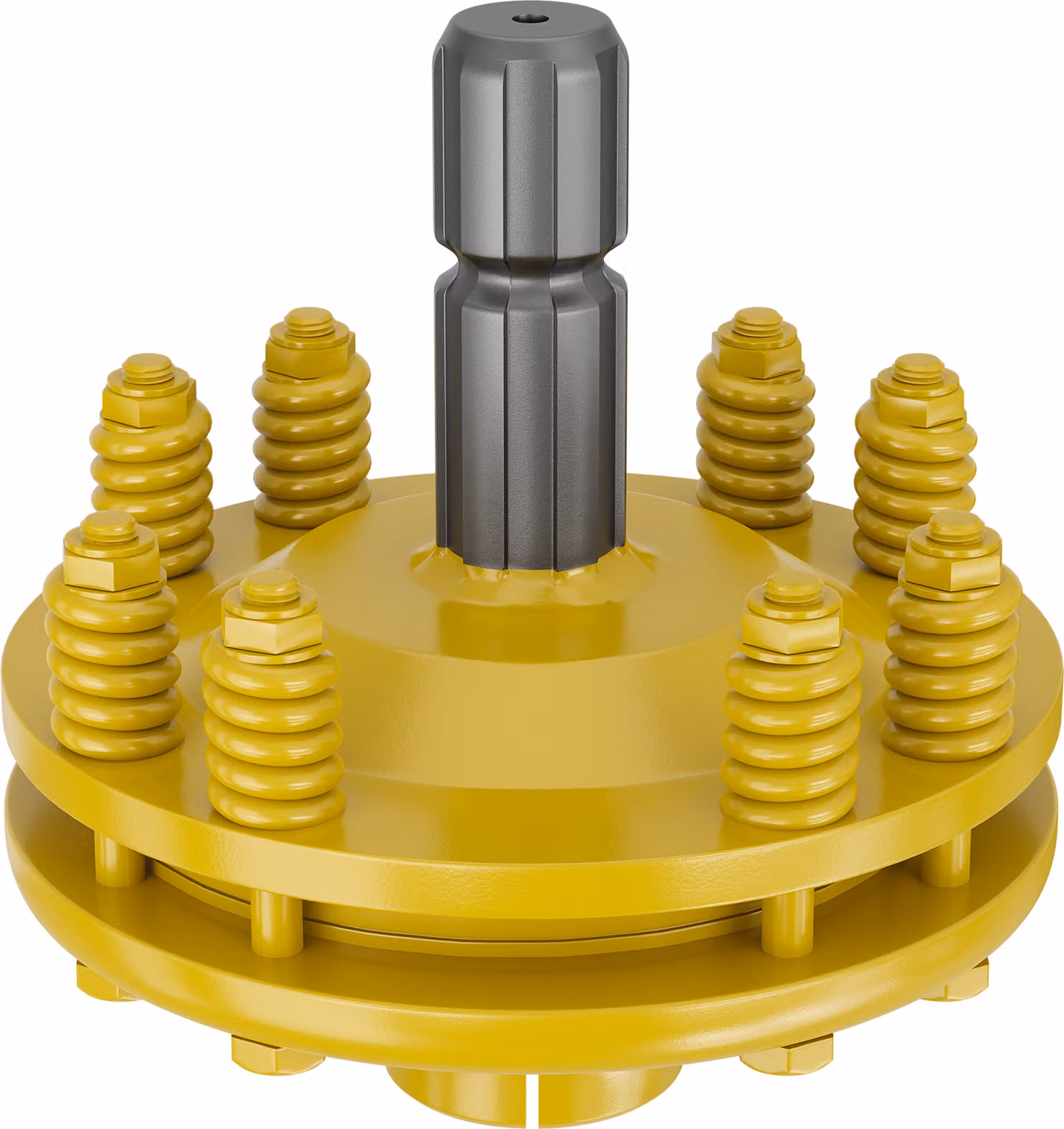 Giunto cardanico per albero scanalato a 6 denti 1 3/8" AG e IG, albero cardanico con max. 1200Nm, giallo