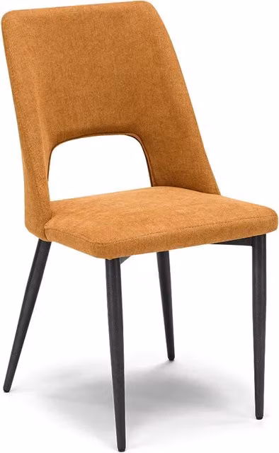 Sedia imbottita RAFF Redokasa con gambe in metallo e rivestimento in tessuto idrorepellente, design moderno per sala da pranzo, cucina e soggiorno