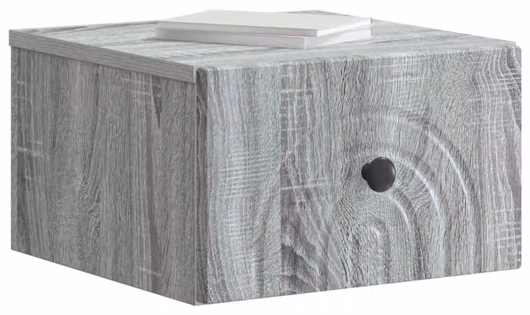Mobiletto da notte a muro Grigio Sonoma 33 x 34,5 x 20 cm