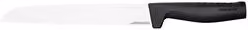 Coltello da pane Fiskars Hard Edge in acciaio inox nero e argento con lama da 22 cm