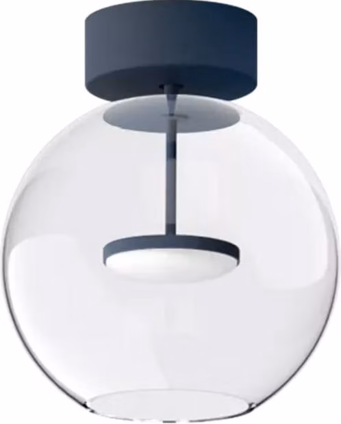 Plafoniera Linea Light Cristalbolla in vetro trasparente con tecnologia LED e struttura in alluminio