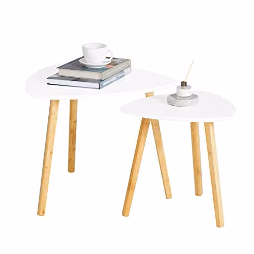 SoBuy Set 2 tavolini sovrapponibili da salotto 55/40 cm